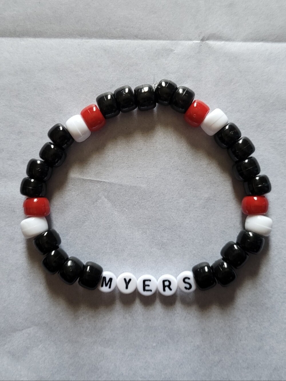 Halloween Michael Myers Bead Bracelet
